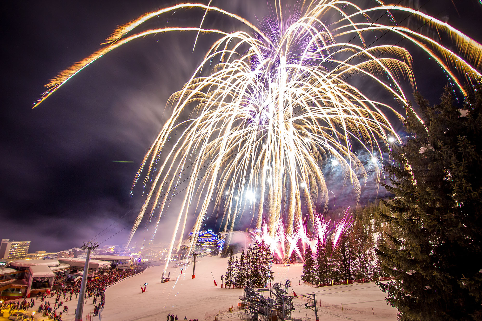 Feux d'artifice à Courchevel